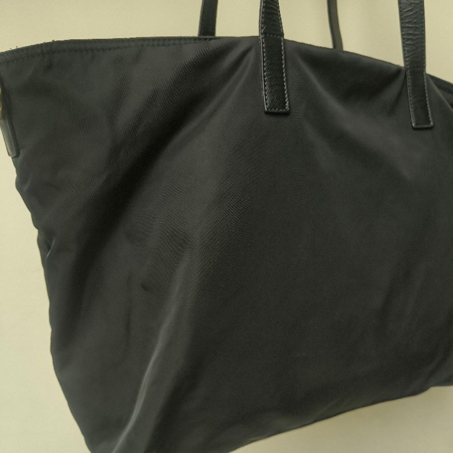 【8成新】㊣✨PRADA✨普拉達 黑色 帆布 皮革 口袋 兩用 托特包 肩背包 斜背包 媽媽包 購物袋 旅行袋/二手包/二手精品🌳二手樹屋🌳-24