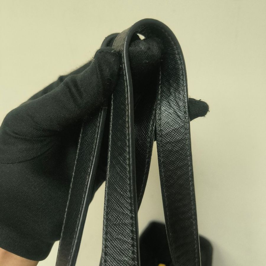 【8成新】㊣✨PRADA✨普拉達 黑色 帆布 皮革 口袋 兩用 托特包 肩背包 斜背包 媽媽包 購物袋 旅行袋/二手包/二手精品🌳二手樹屋🌳-34