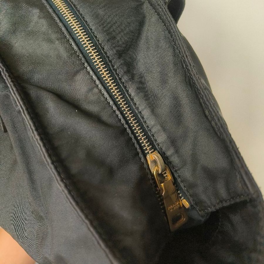 【8成新】㊣✨PRADA✨普拉達 黑色 帆布 皮革 口袋 兩用 托特包 肩背包 斜背包 媽媽包 購物袋 旅行袋/二手包/二手精品🌳二手樹屋🌳-37