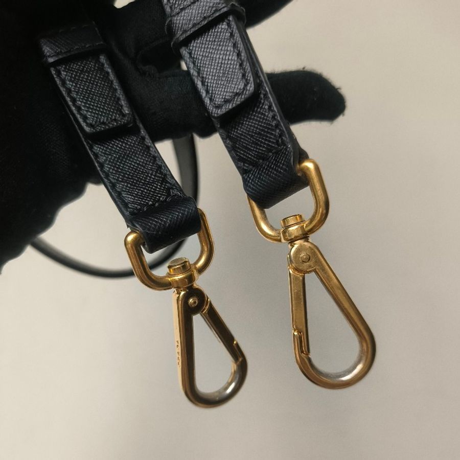 【8成新】㊣✨PRADA✨普拉達 黑色 帆布 皮革 口袋 兩用 托特包 肩背包 斜背包 媽媽包 購物袋 旅行袋/二手包/二手精品🌳二手樹屋🌳-39