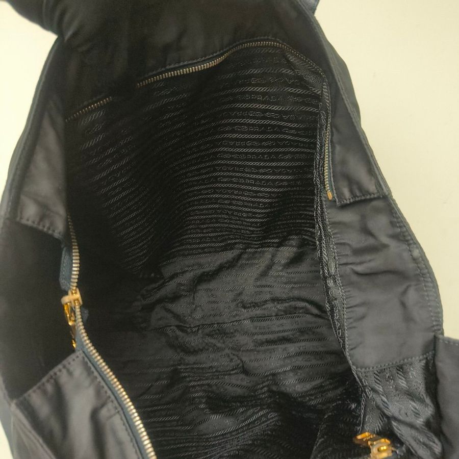 【8成新】㊣✨PRADA✨普拉達 黑色 帆布 皮革 口袋 兩用 托特包 肩背包 斜背包 媽媽包 購物袋 旅行袋/二手包/二手精品🌳二手樹屋🌳-44