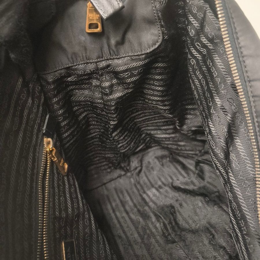 【8成新】㊣✨PRADA✨普拉達 黑色 帆布 皮革 口袋 兩用 托特包 肩背包 斜背包 媽媽包 購物袋 旅行袋/二手包/二手精品🌳二手樹屋🌳-51