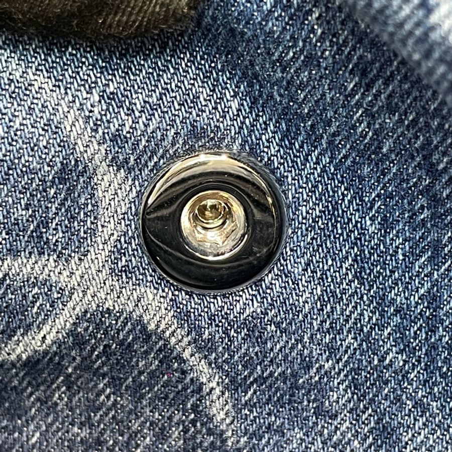 CHANEL 藍色牛仔丹寧布 mini 方胖子 I668-25