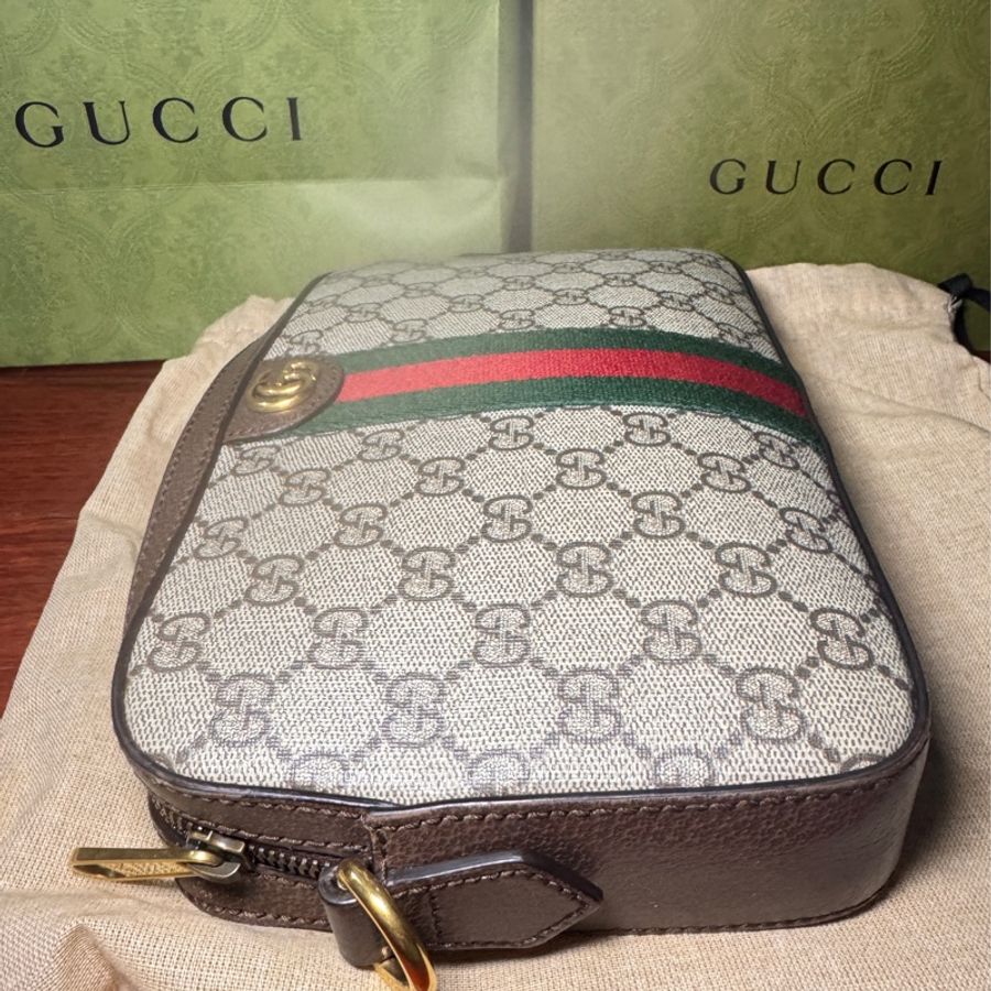 Gucci經典 斜背包郵差包-8