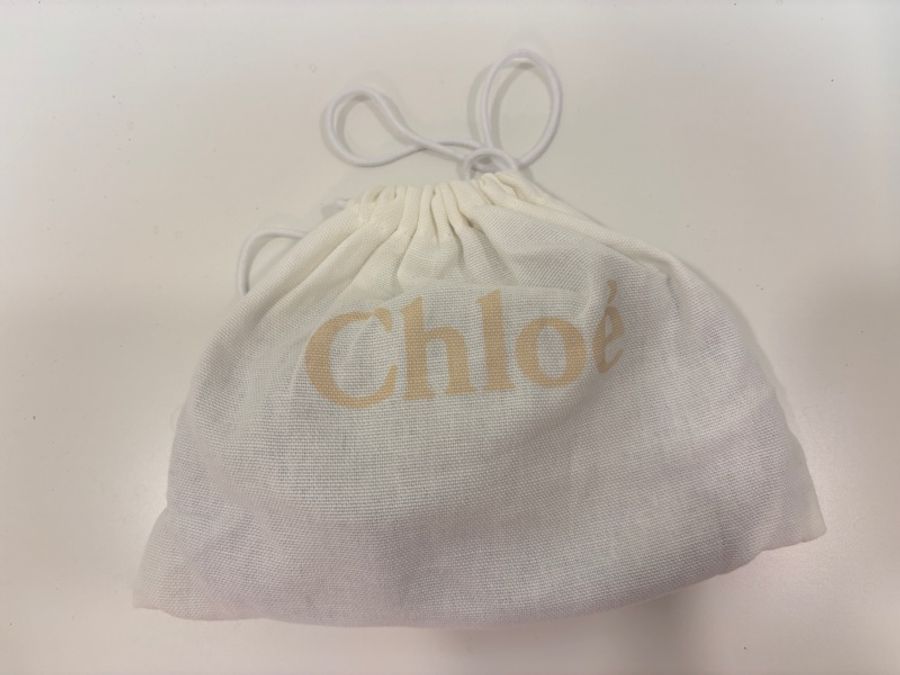 CHLOE奶茶灰金釦全皮編織HOBO包 2用包-4