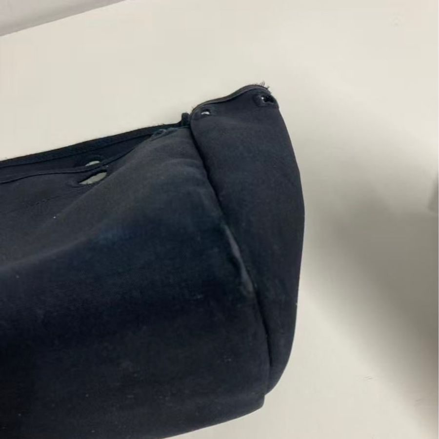 「JL精品代購」愛馬仕帆布拼皮herbag橫版小號-16