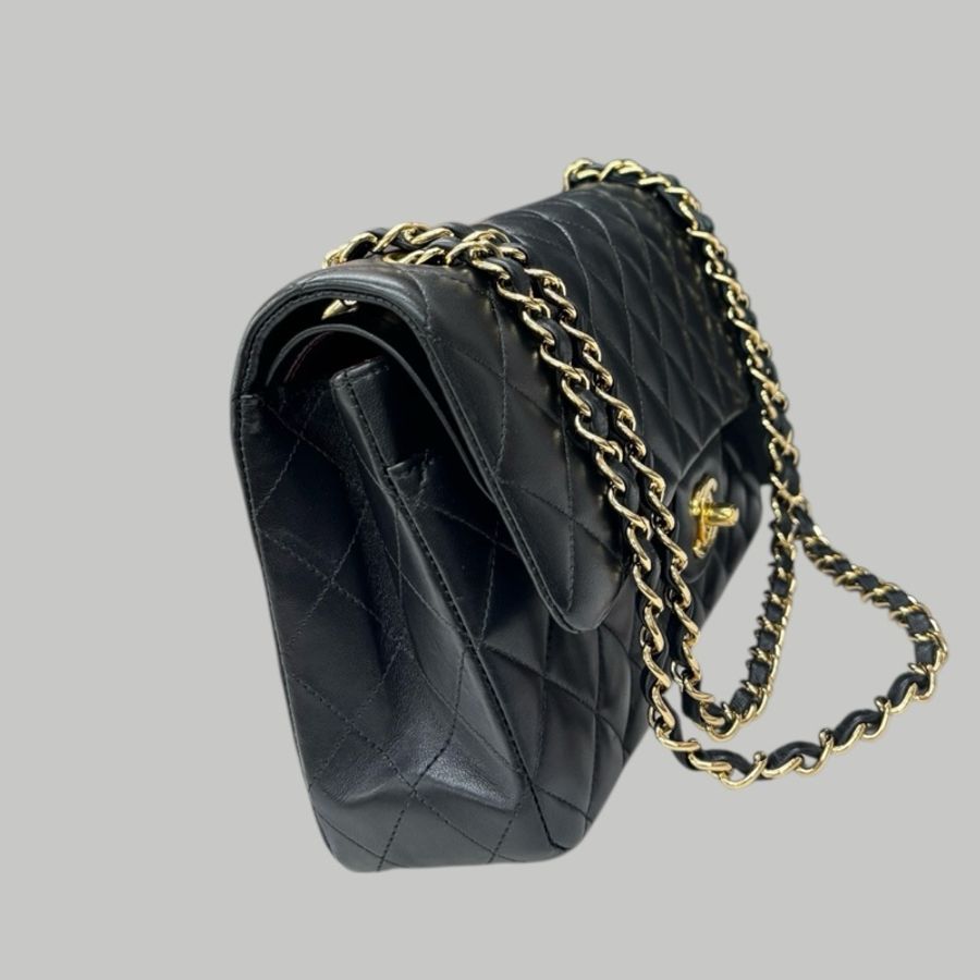 Chanel Lambskin CF25 羊皮金扣-6