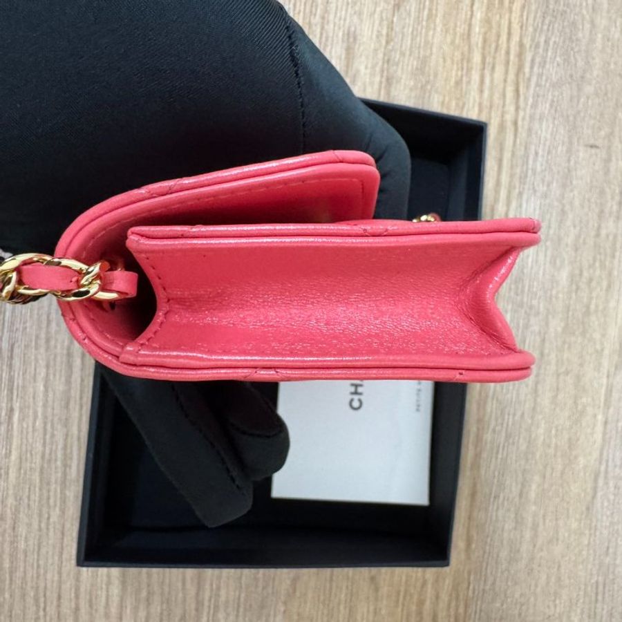 Chanel / 香奈兒 西柚粉 mini 斜挎包-5