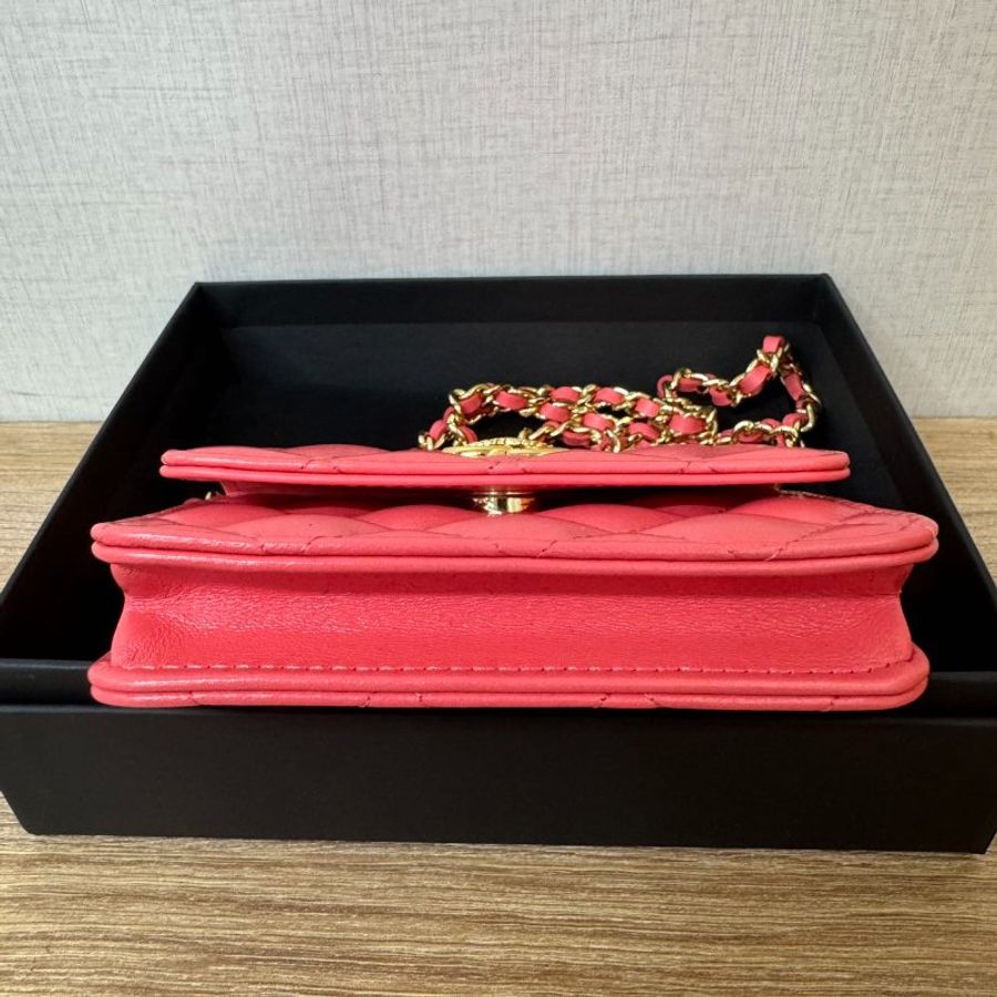 Chanel / 香奈兒 西柚粉 mini 斜挎包-7