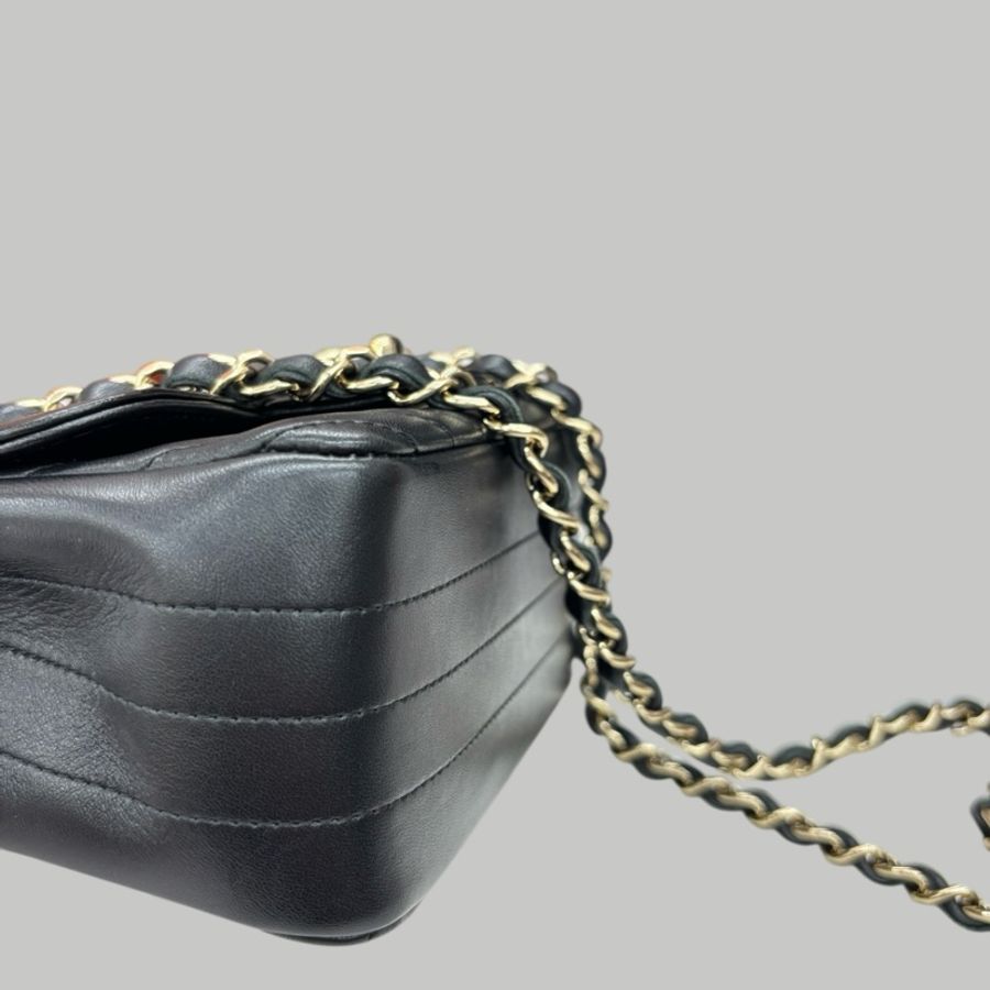 Chanel Lambskin Square 羊皮方胖金扣-2