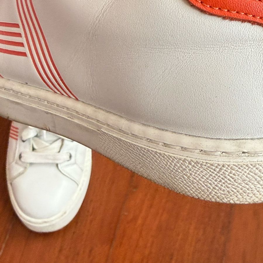 Hermes 橘H logo 小白鞋 尺寸:38-15