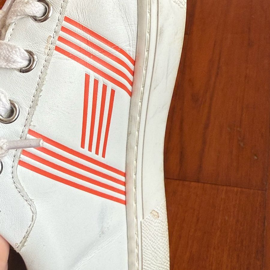 Hermes 橘H logo 小白鞋 尺寸:38-41