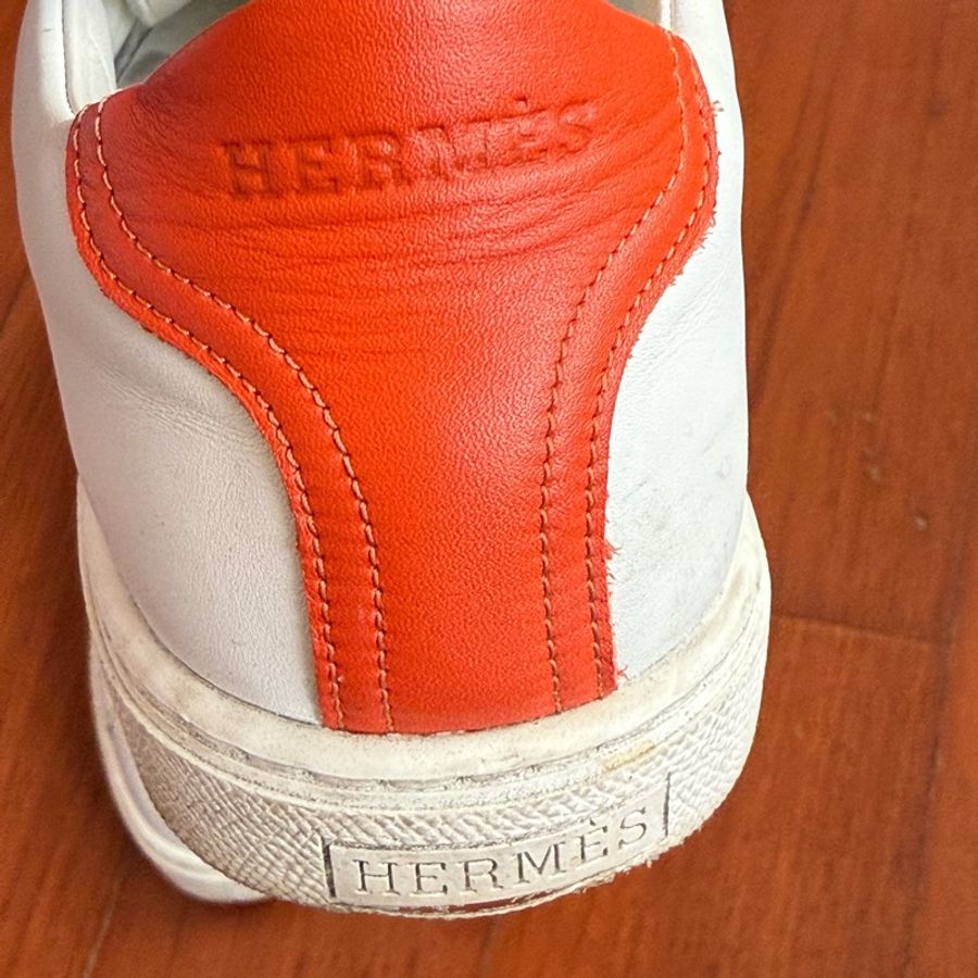 Hermes 橘H logo 小白鞋 尺寸:38-43