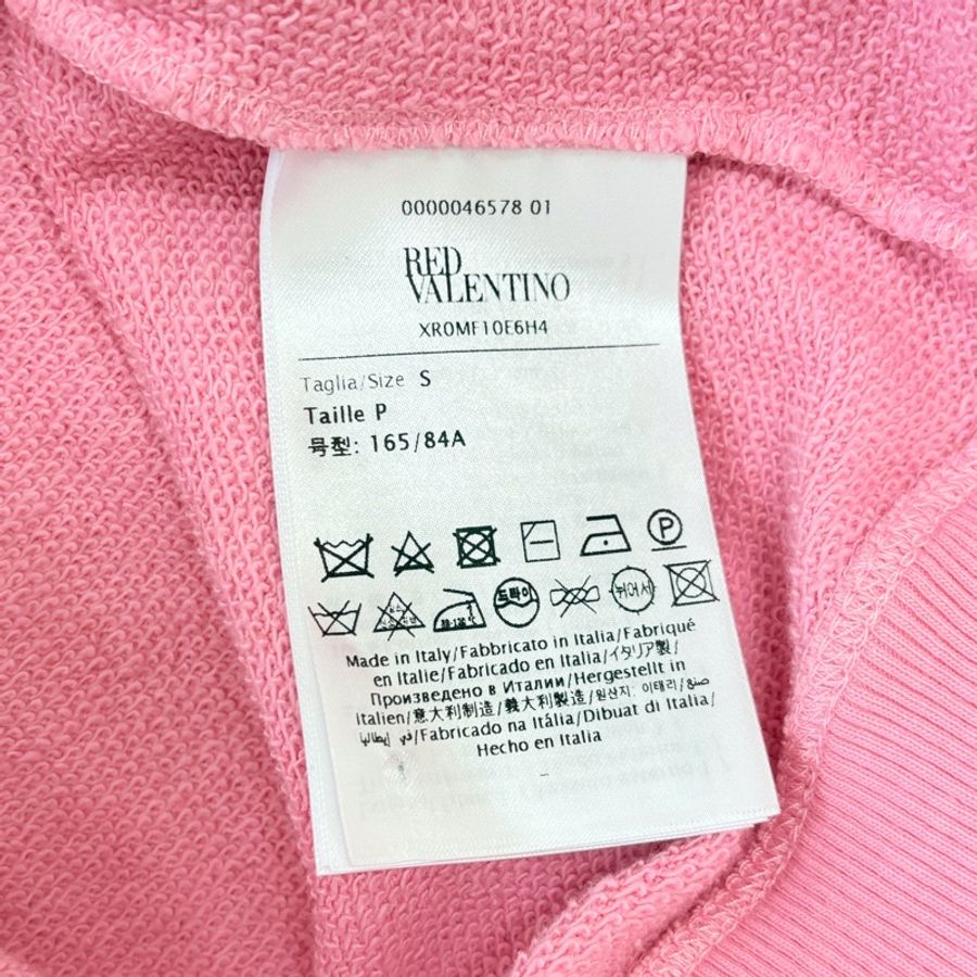 5)Red Valentino正品粉色蕾絲長袖上衣 M-XL皆可穿 全新含吊牌原價18900-4