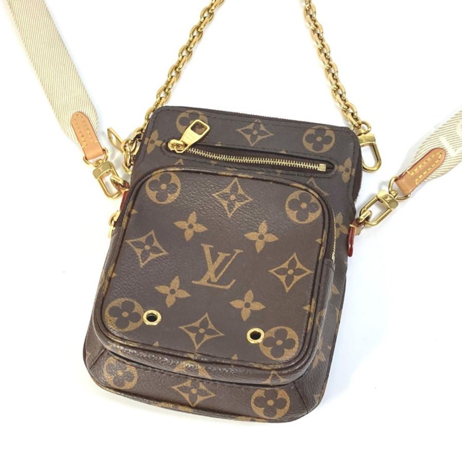 路易威登 M80746 Monogram Utility 斜背包 斜背包 鏈條包 手提包 肩背包 帆布 女裝 棕色-8