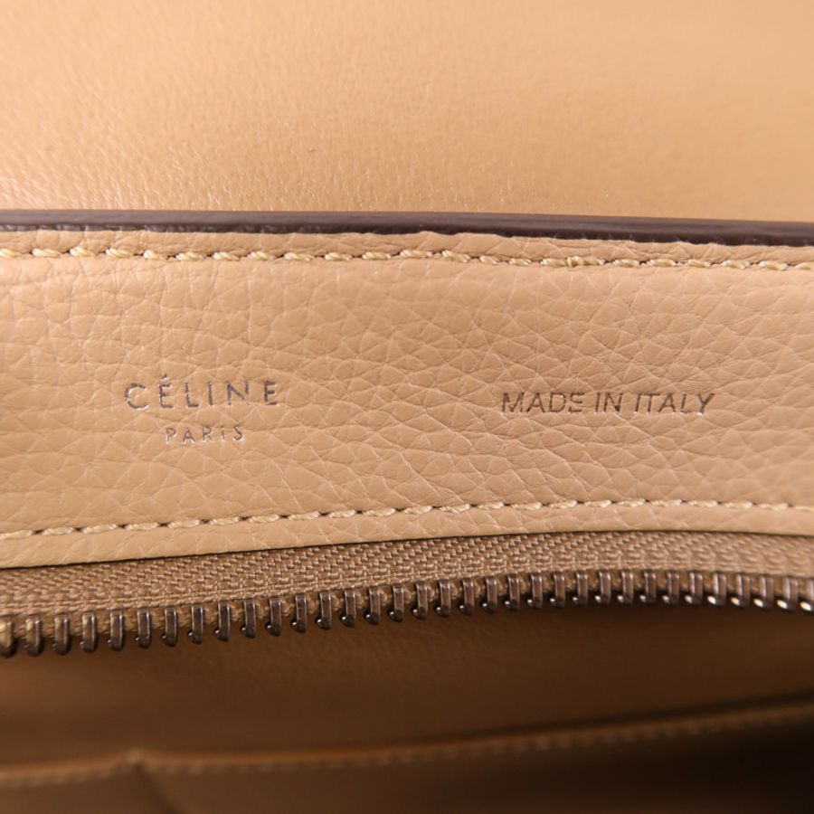 CELINE 【激減優惠】牛皮皮革Trapeze銀扣手挽肩背兩用袋-5