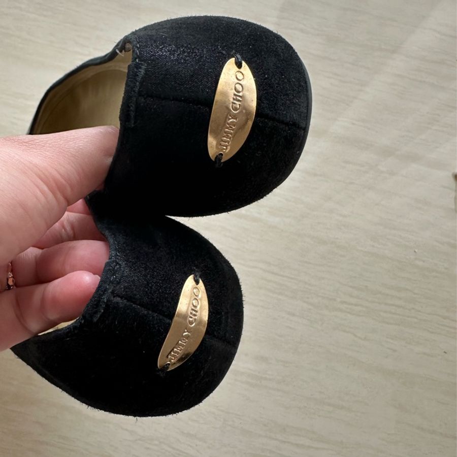 Jimmy Choo 黑金平底鞋38.5號 少用-1