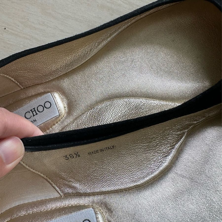 Jimmy Choo 黑金平底鞋38.5號 少用-16