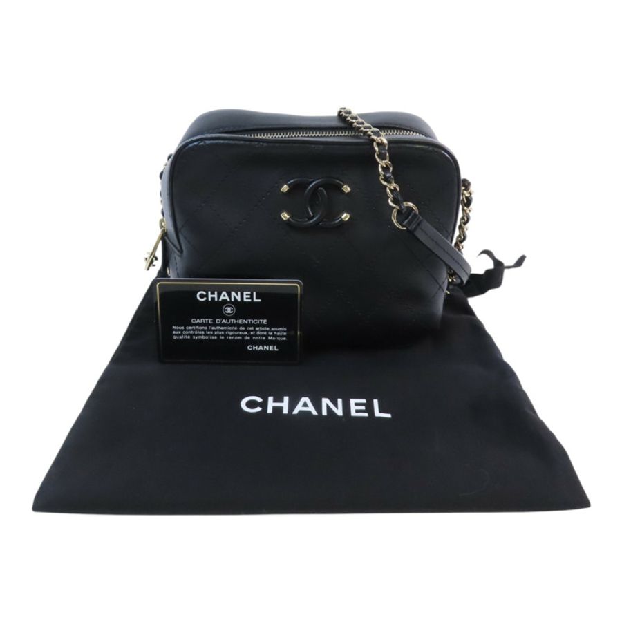 CHANEL 【激減優惠】羊皮皮革Chain Shoulder Bag金扣鏈帶肩背袋-9