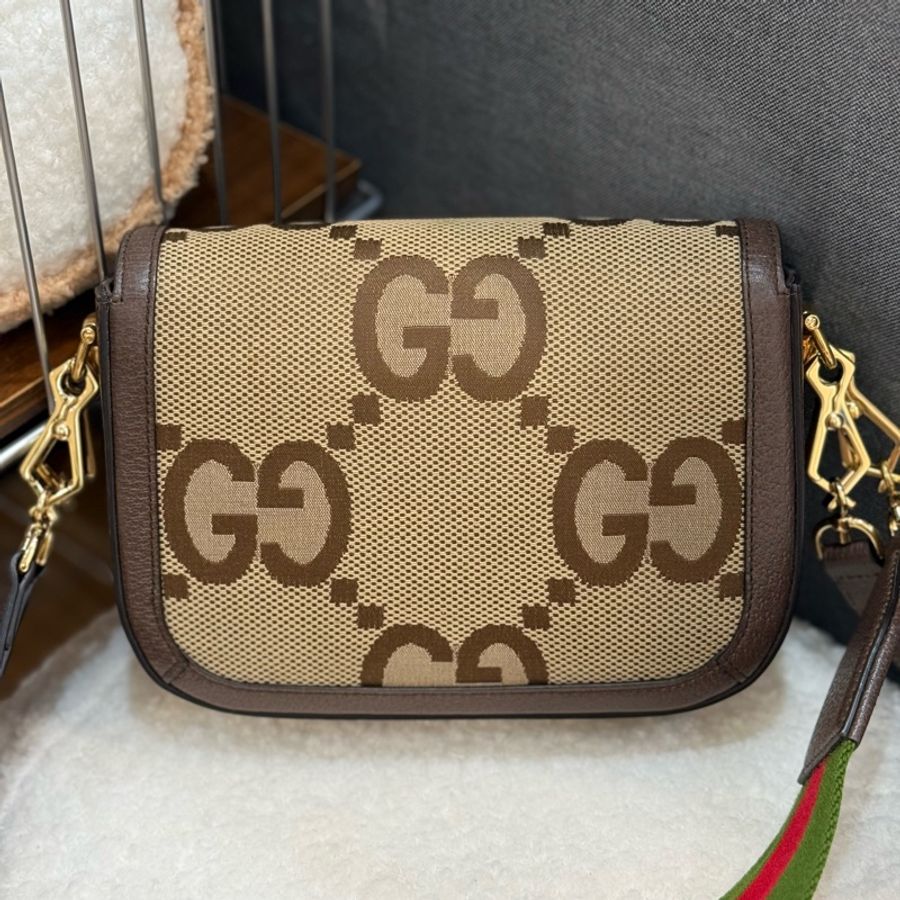 GUCCI Horsebit 1955馬銜釦小款翻蓋包/斜背包-1