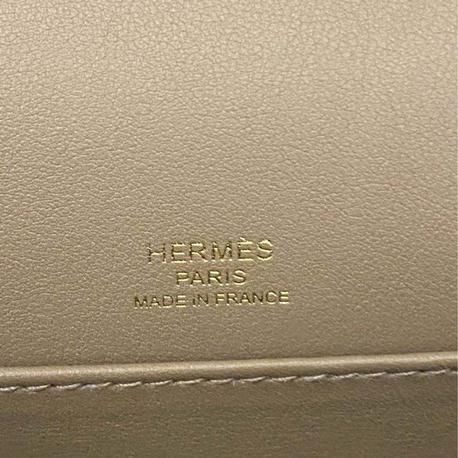 Hermes Geta大象灰金扣 小康康包 購證影本大全配-2