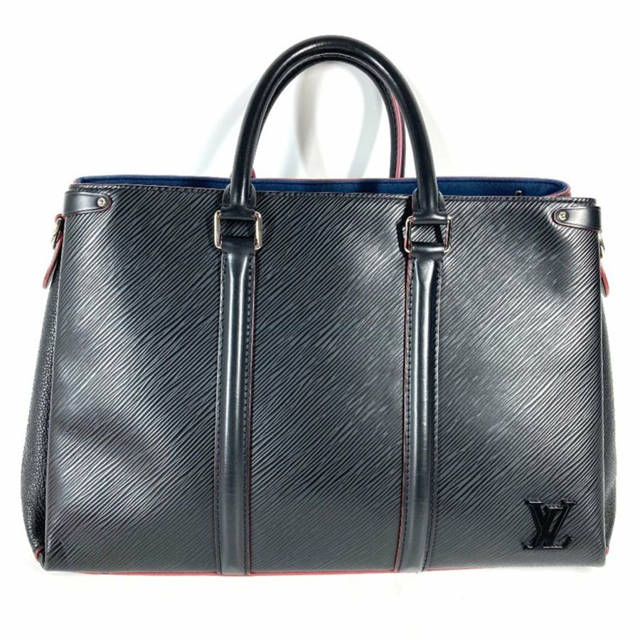 LOUIS VUITTON M55610 Epi Soufflot NV MM 托特包,雙色單肩包/手提包,皮革,女款,黑色-0