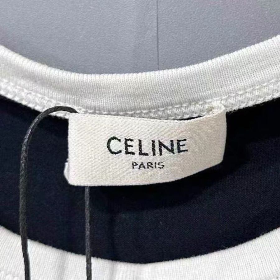Celine 黑色短袖經典凱旋門上衣 胸圍86衣長59 M號 99新-1