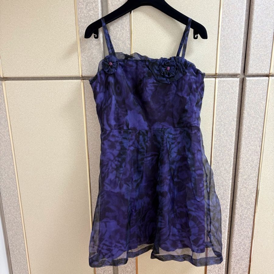 49)Donna Hsu正品紫色烏干紗質感洋裝 7號 全新含吊牌原價12800-8