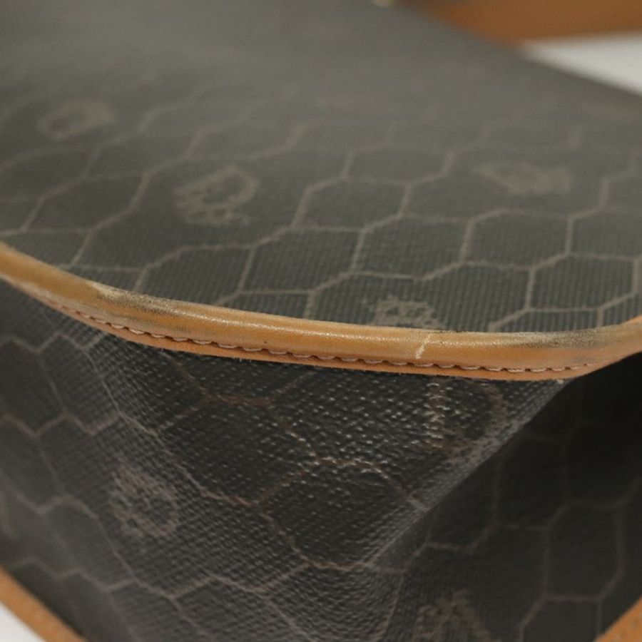 【日本直送】Christian Dior 蜂巢帆布手提包 PVC 兩用黑色金色 正品 SW977-16