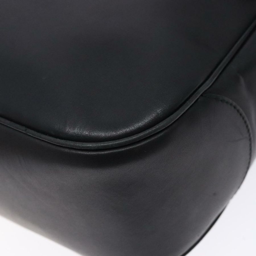 【日本直送】Salvatore Ferragamo Gancini 單肩包 皮革 黑色 銀色 正品 gh280-7