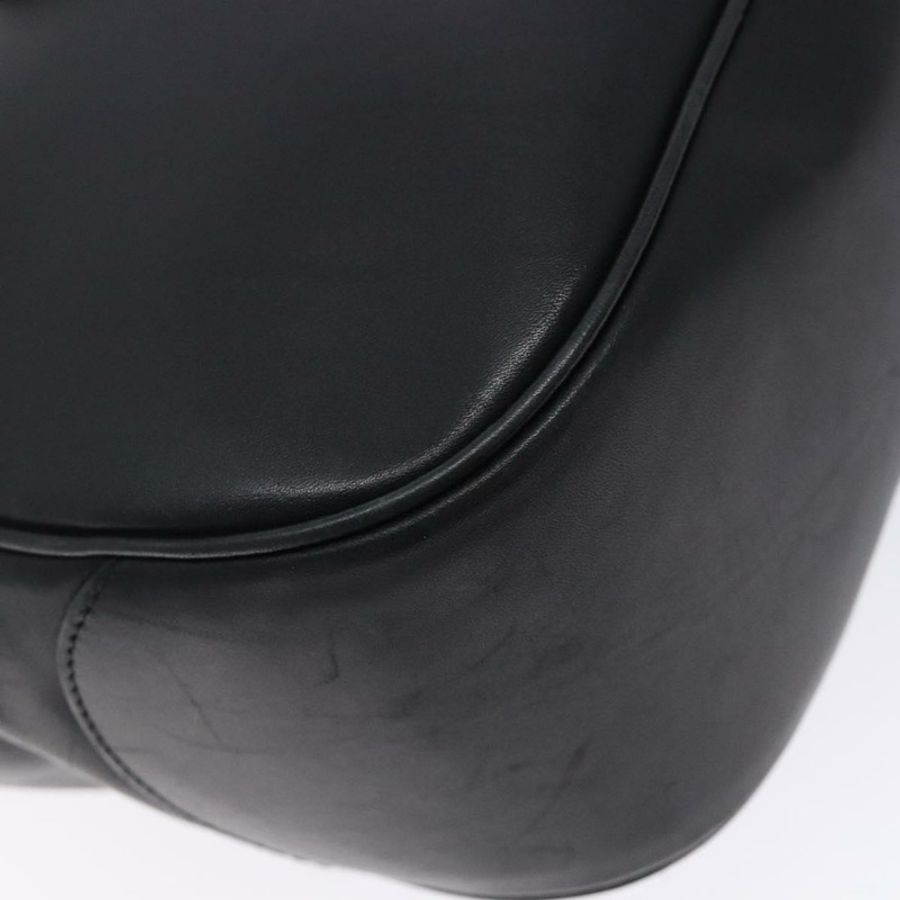 【日本直送】Salvatore Ferragamo Gancini 單肩包 皮革 黑色 銀色 正品 gh280-14