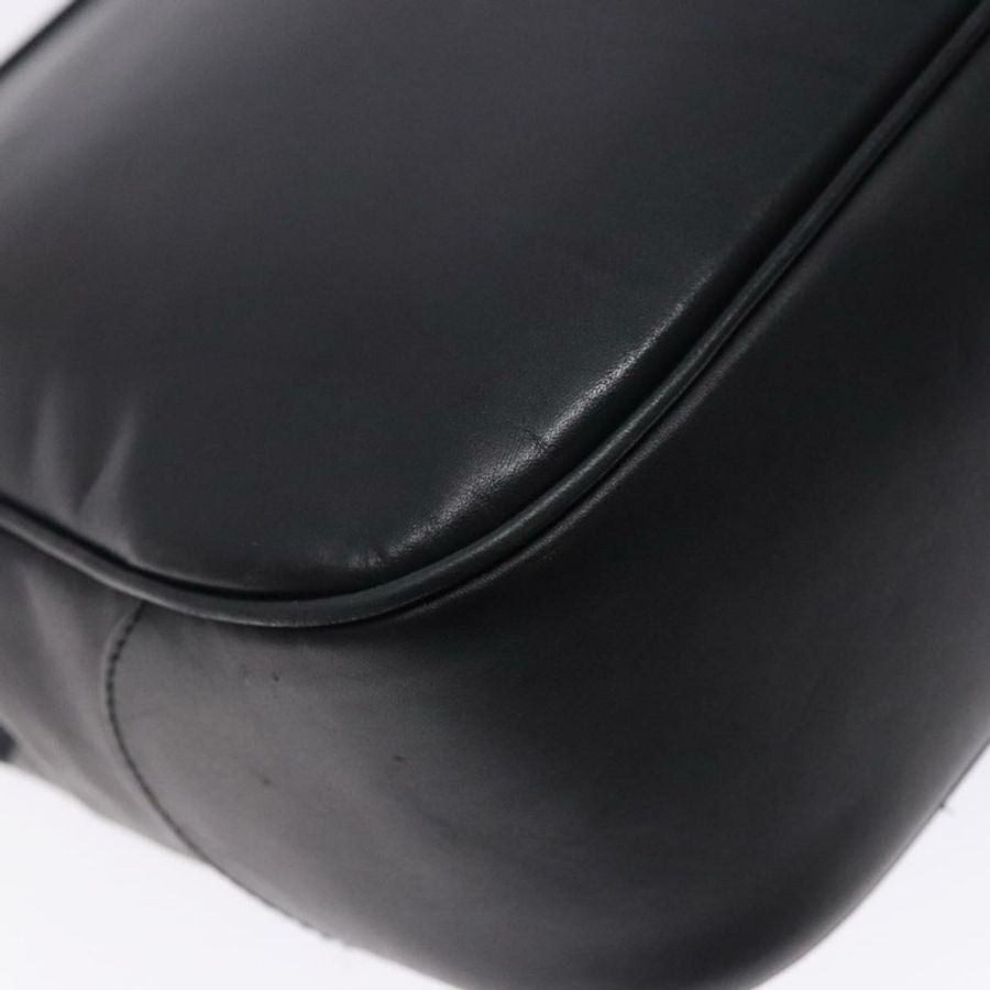 【日本直送】Salvatore Ferragamo Gancini 單肩包 皮革 黑色 銀色 正品 gh280-16