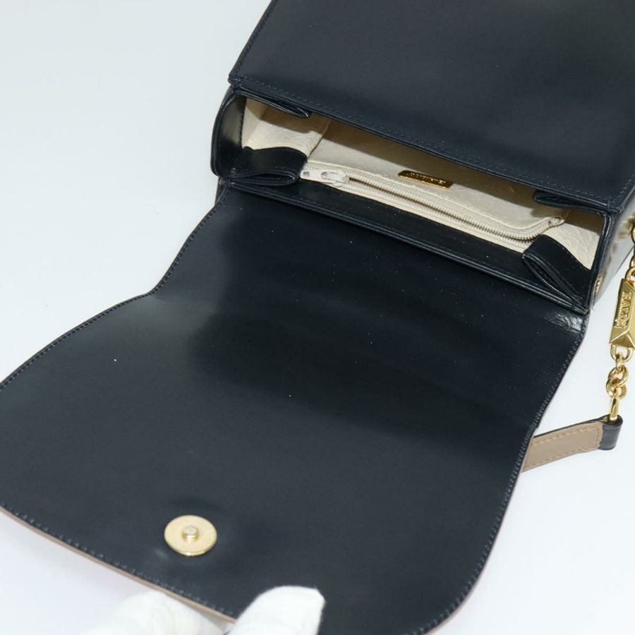 【日本直送】BALLY 黑色金色皮革肩背包 正品 sw1097-8
