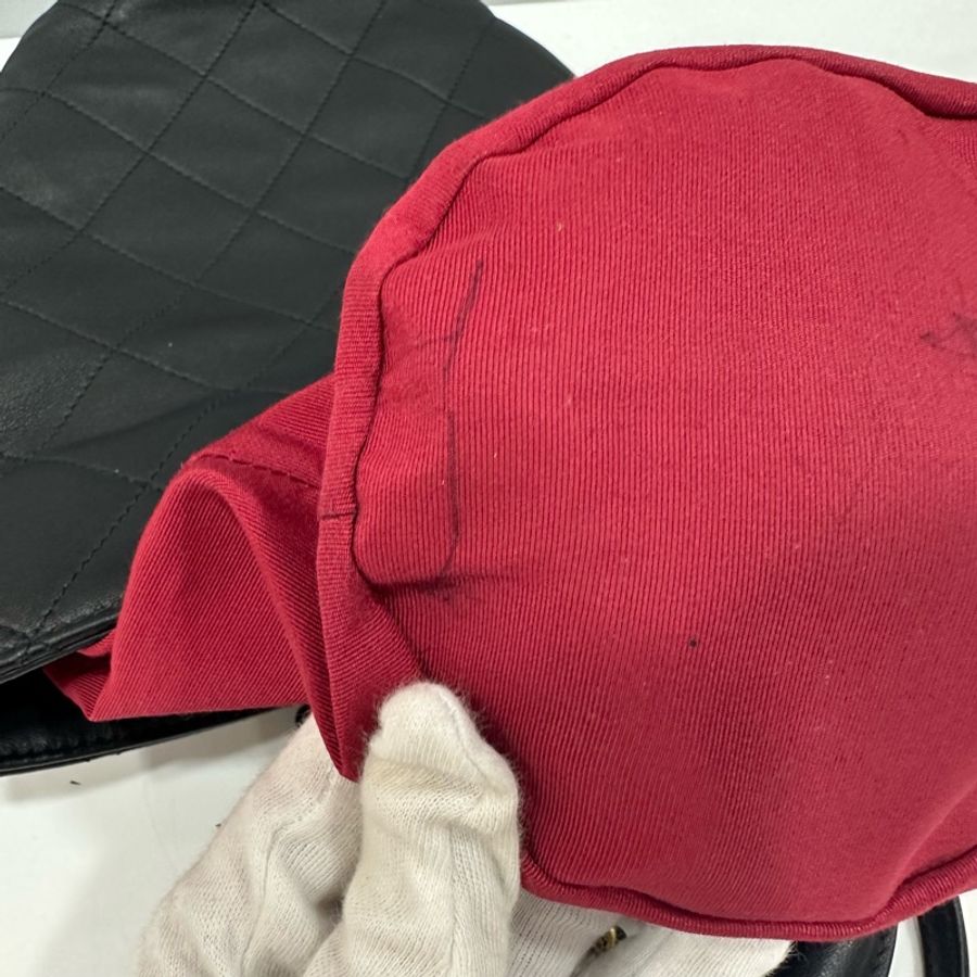 chanel as1362 黑皮金釦手提後背包-42