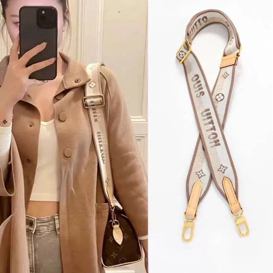 LV 路易威登 新款speedy 20 MONOGRAM 帆布 印花 奶茶色 背帶 粗背帶 肩帶 斜背帶 肩背帶 側背帶-0