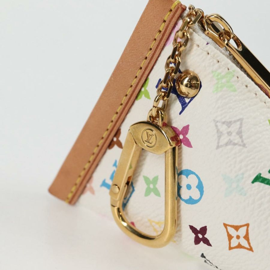 【日本直送】路易威登 Monogram Multicolor Berlango 白色零錢包 M58028 正品 137390V-16