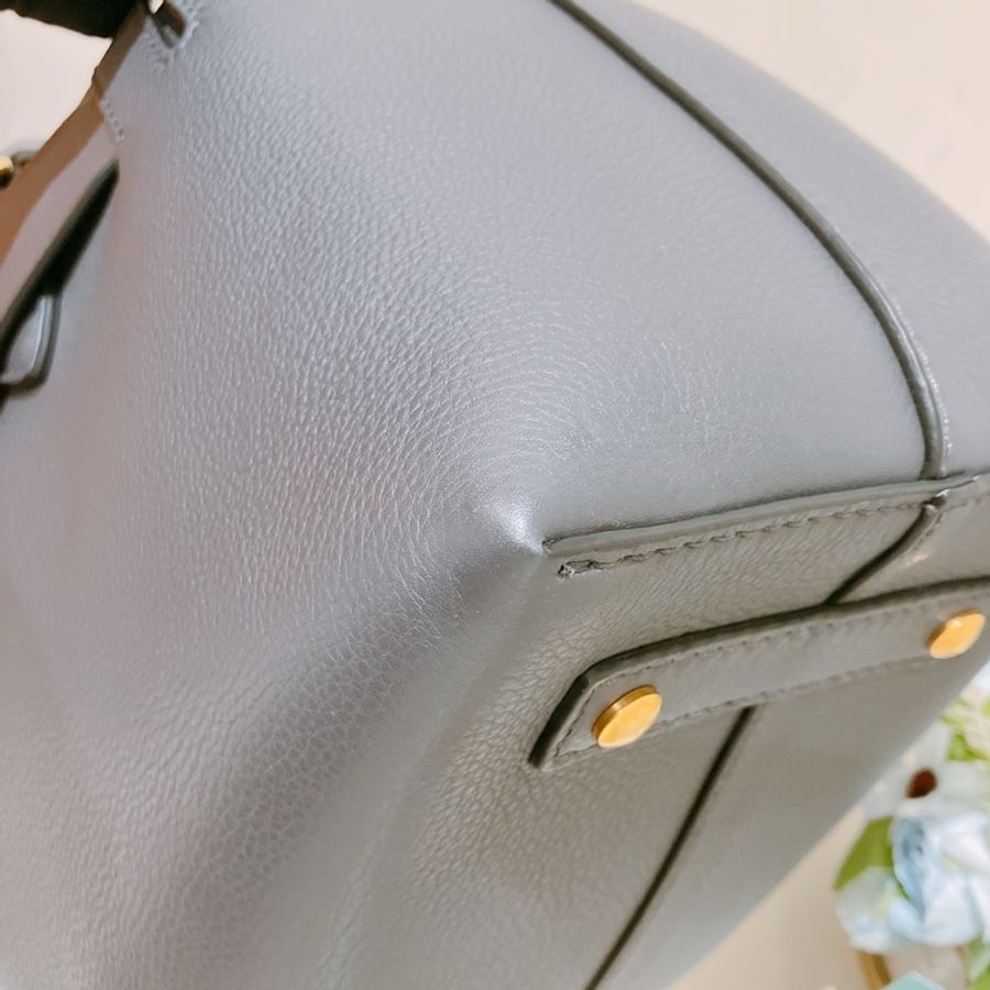 TK1796 Burberry 巴寶莉灰色手挽肩背包The Balt Leather Handbag Grey-34