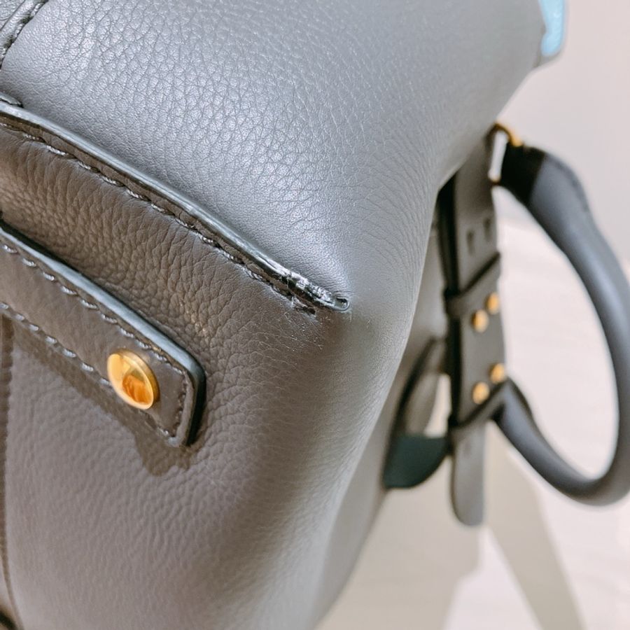 TK1796 Burberry 巴寶莉灰色手挽肩背包The Balt Leather Handbag Grey-53
