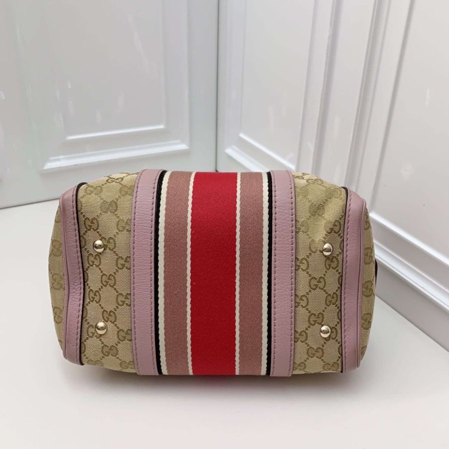 98新 Gucci 古馳 老花波士頓 枕頭包-7