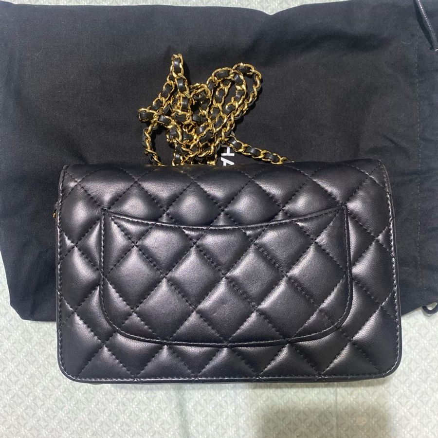 Chanel woc 小羊皮金扣 氣質款 香奈兒woc-6