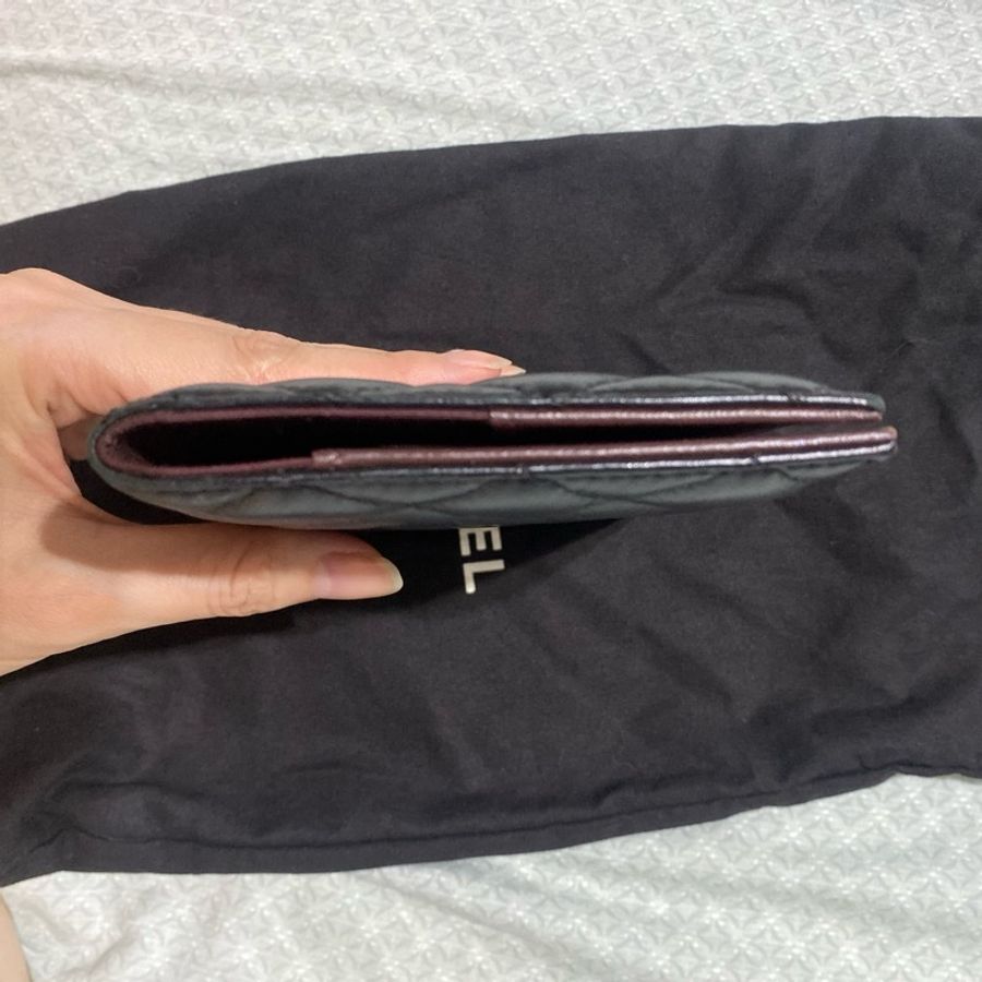 Chanel 護照夾 小羊皮/銀-4