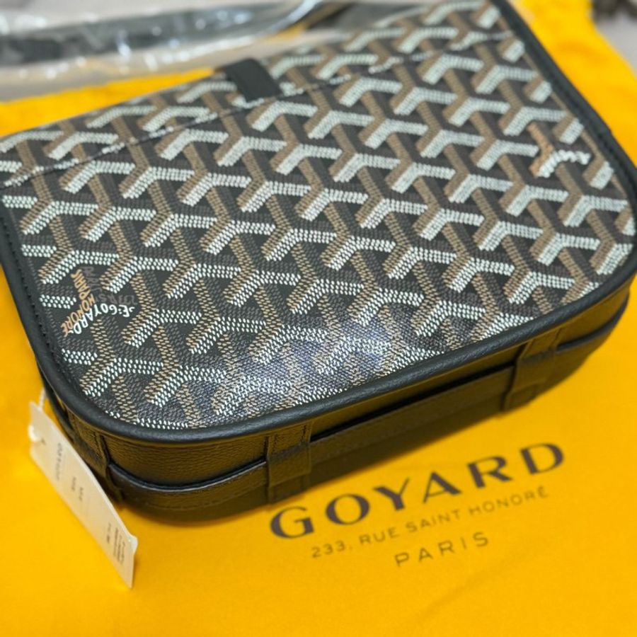 【全新正品】Goyard Belvedere 3 PM Noir 經典黑 信差斜背包|附防塵袋+購物袋|稀有現貨-5