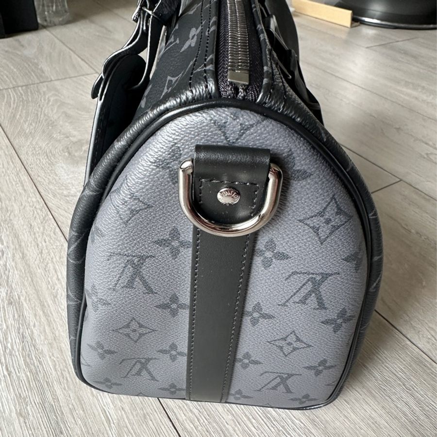 (9成9新)LV LOUIS VUITTON Keepall Bandoulière 35 旅行 手拿 肩背包-2