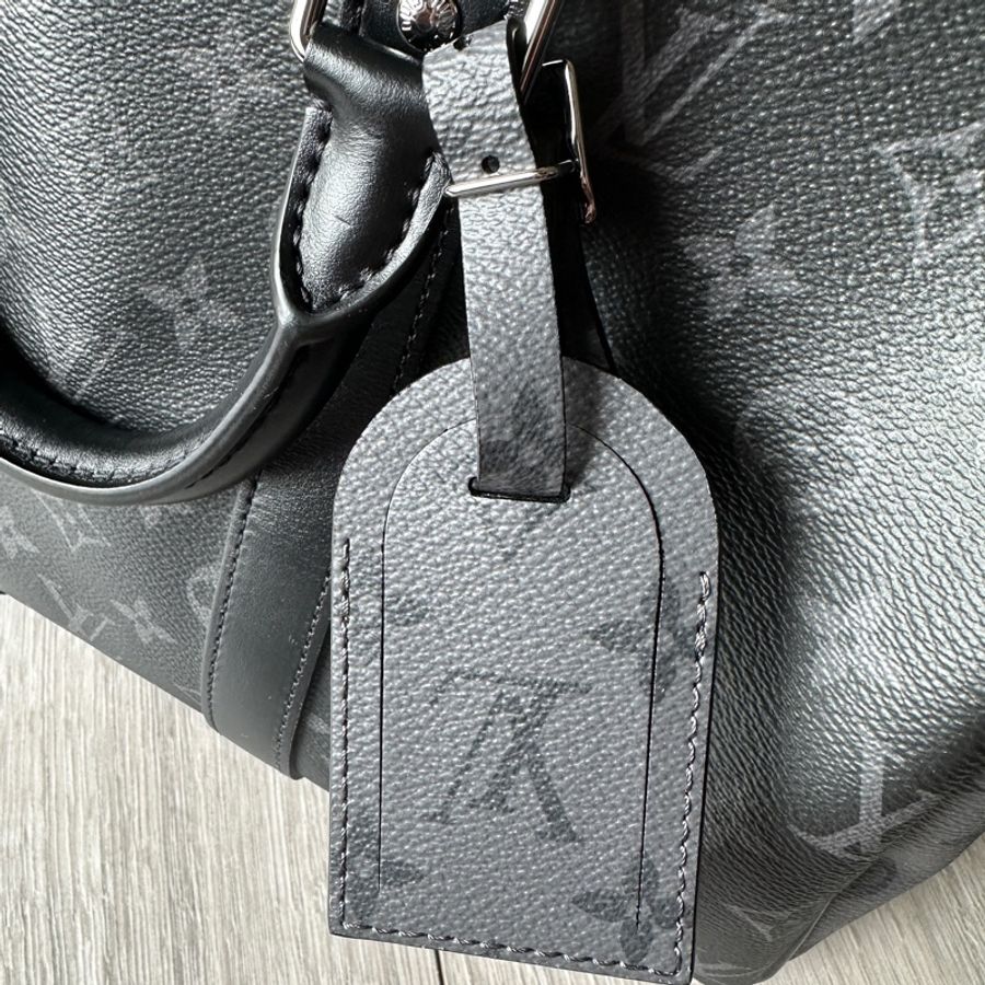 (9成9新)LV LOUIS VUITTON Keepall Bandoulière 35 旅行 手拿 肩背包-6