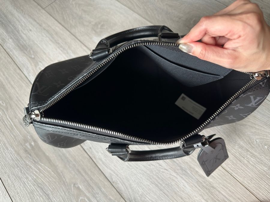 (9成9新)LV LOUIS VUITTON Keepall Bandoulière 35 旅行 手拿 肩背包-16