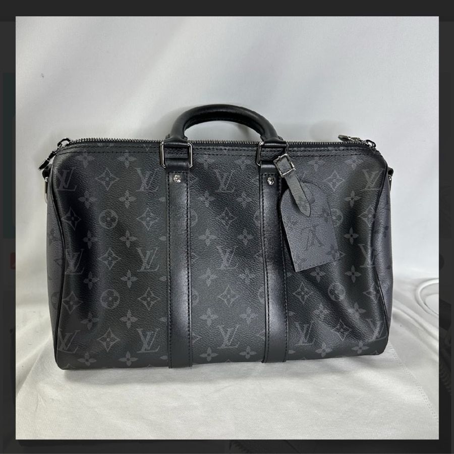 (9成9新)LV LOUIS VUITTON Keepall Bandoulière 35 旅行 手拿 肩背包-11