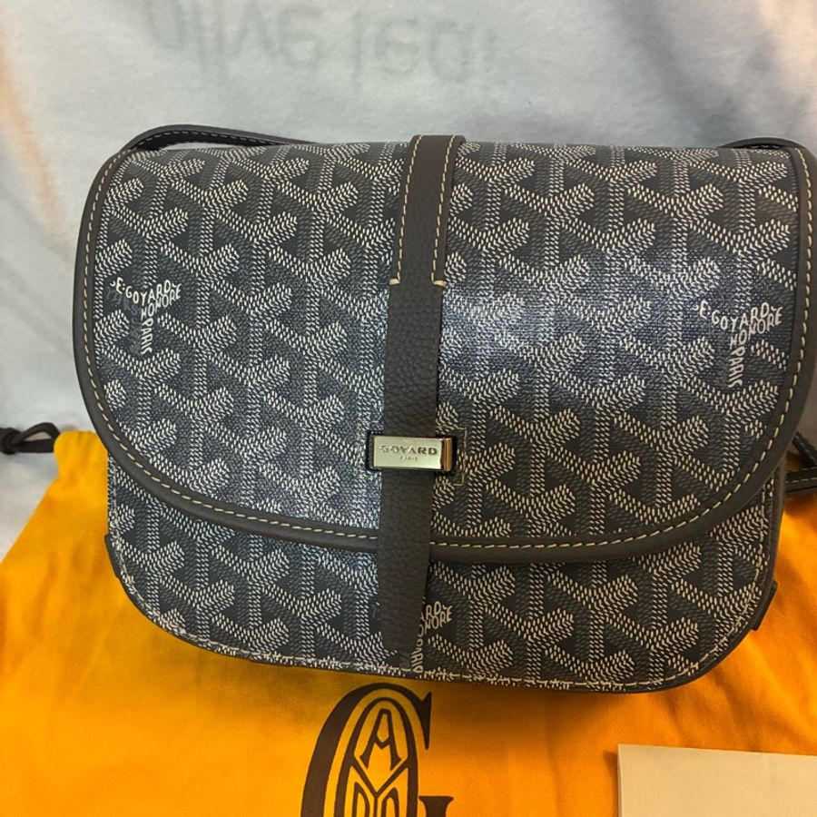 GOYARD 郵差包Belvedere PM 灰-1
