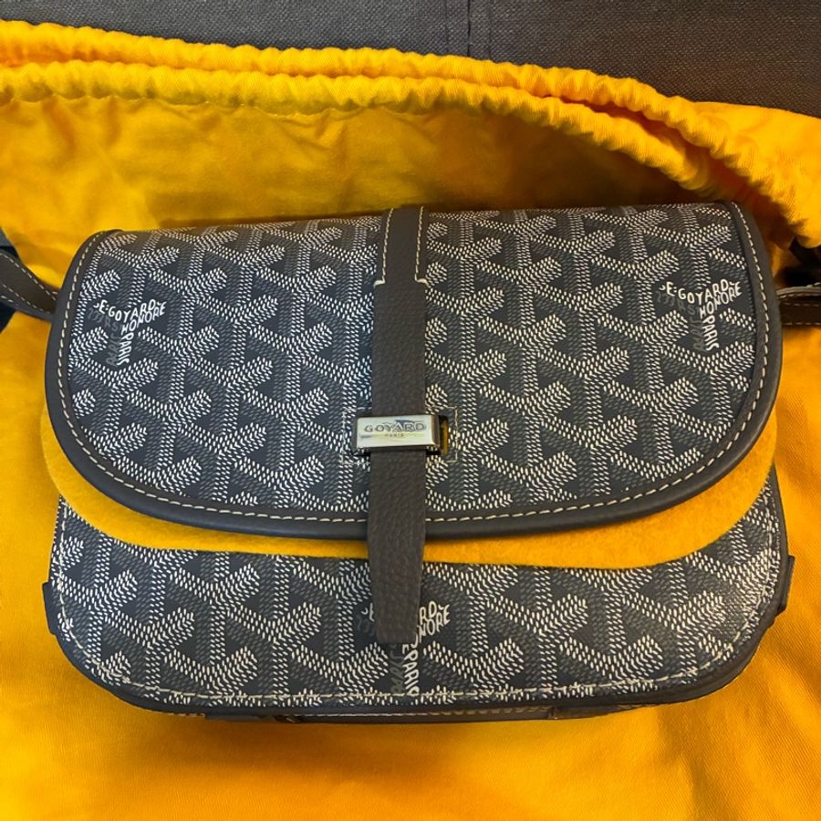GOYARD 郵差包Belvedere PM 灰-2