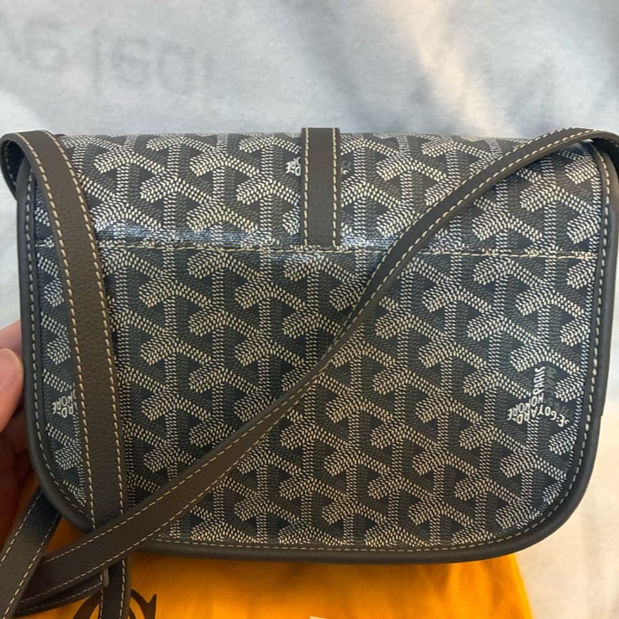 GOYARD 郵差包Belvedere PM 灰-3