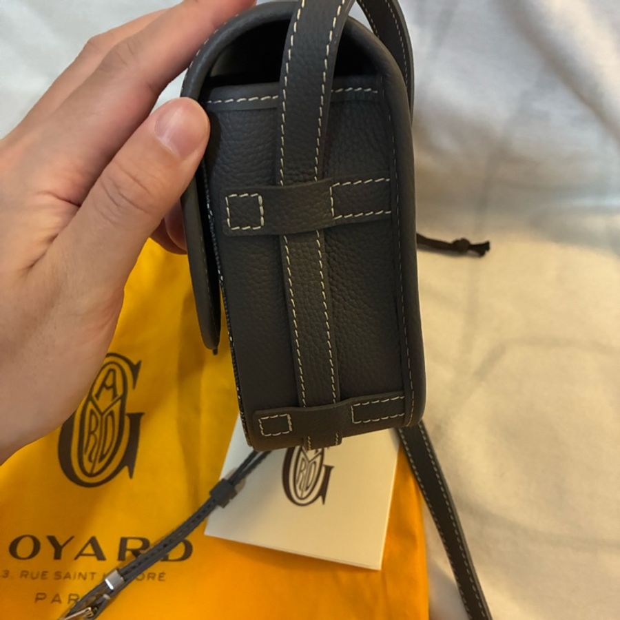 GOYARD 郵差包Belvedere PM 灰-5